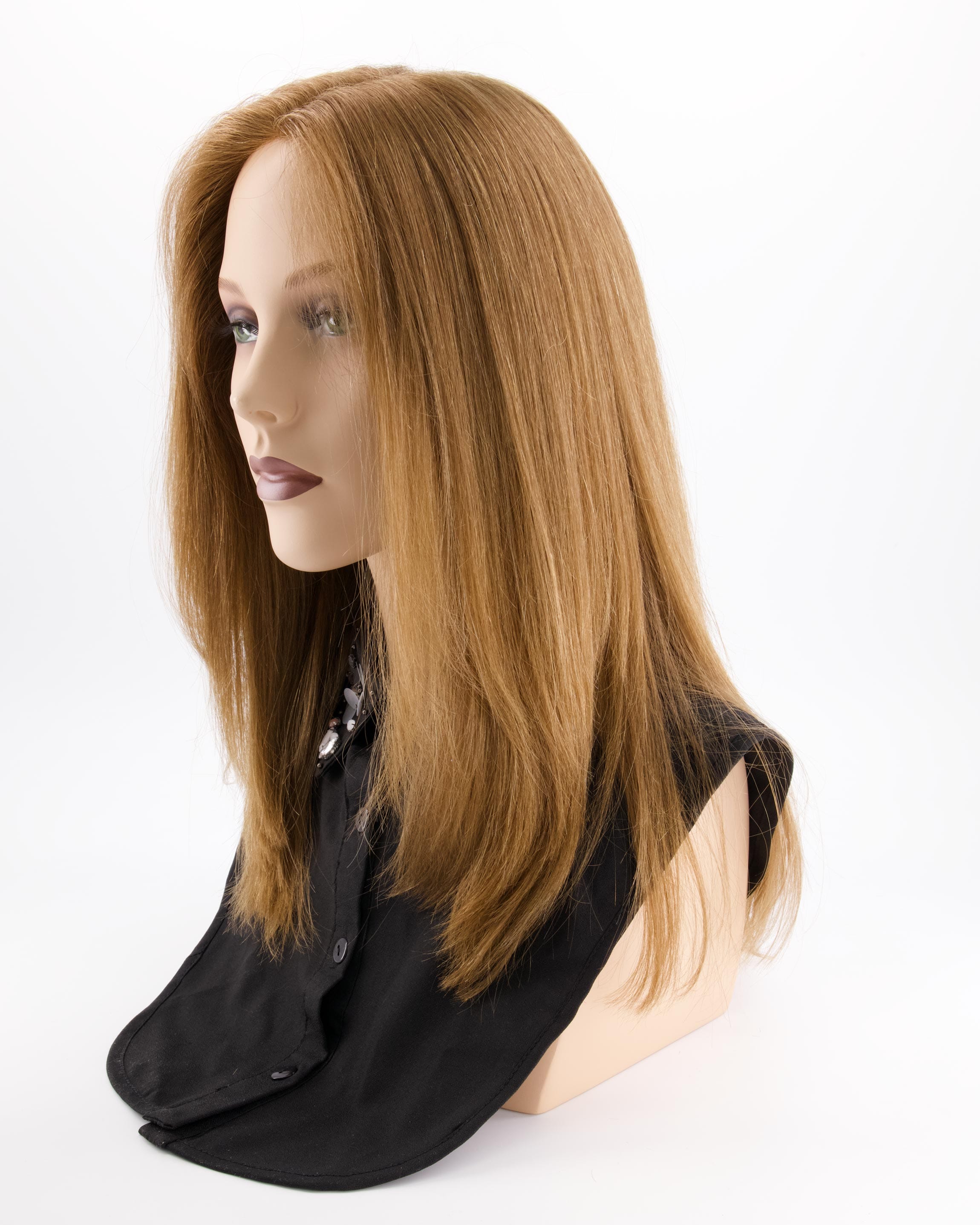 rieswig - mittelblond - lang - schraeglinks